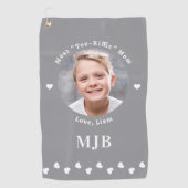 ゴルファーMOMカスタムフォトモパーソナライズされたグラム ゴルフタオル (正面)