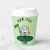 ゴルファーPar-Tee時間 紙コップ (正面)