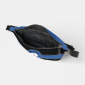 ゴルファーTeeゴルフスポーツユーモアMonogramブラックブルー ファニーパック (見開き)