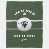 ゴルファーTee Itハイグリーンモノグラムのスポーツカスタム フリースブランケット (正面)