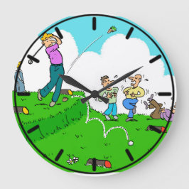 ゴルファーTee-Off,しかし、正常に。 ラージ壁時計