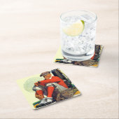 ゴルファ保ー待機 スクエアペーパーコースター (インサイチュ)