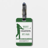ゴルファ最高のー・グランパPAR パーソナライズされた ラゲッジタグ (裏面縦)