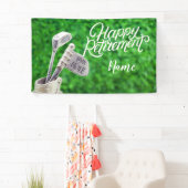 ゴルフアイアンでゴルフを楽しく引退 横断幕 (インサイチュ)