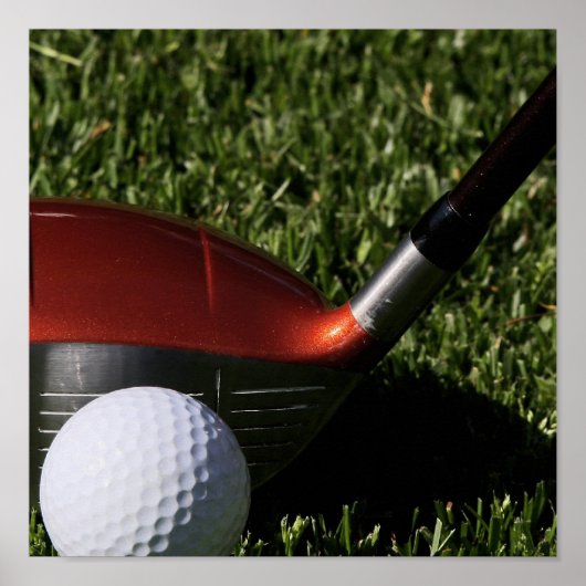 ゴルフアイアン及びボールプリント ポスター (正面)