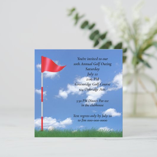 ゴルフアウトティングパーティの招待状 招待状 (スタンド正面)