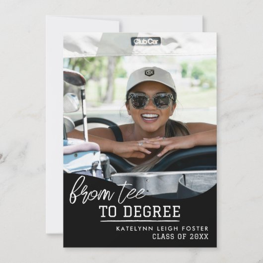 ゴルフアスリート卒業発表招待状 招待状 (正面)