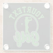 ゴルフアドパーソナライズされたネームレトロプロゴルファーSwing ガラスコースター (裏面)