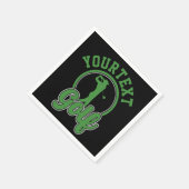 ゴルフアドパーソナライズされたネームレトロプロゴルファーSwing スタンダードカクテルナプキン (角)