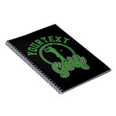 ゴルフアドパーソナライズされたネームレトロプロゴルファーSwing ノートブック (右側)