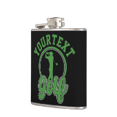 ゴルフアドパーソナライズされたネームレトロプロゴルファーSwing フラスク (左)