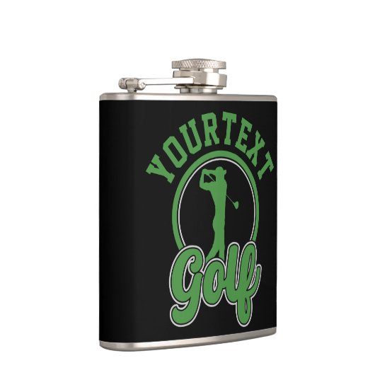 ゴルフアドパーソナライズされたネームレトロプロゴルファーSwing フラスク (右)