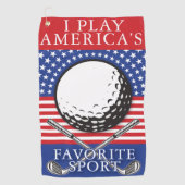 ゴルフアメリカズスポーツお気に入りのデザインゴルフタオル ゴルフタオル (正面)