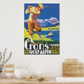 ゴルフアルピンヴィンテージ旅行ポスター ポスター (キッチン)