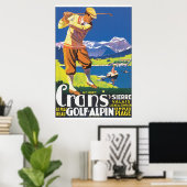 ゴルフアルピンヴィンテージ旅行ポスター ポスター (ホームオフィス)