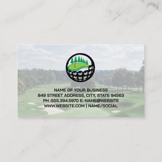 ゴルフアーガイルクラブパターン 名刺 (裏面)