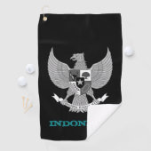 ゴルフィングインドネシアとインドネシアの紋章/国旗 ゴルフタオル (インサイチュ)