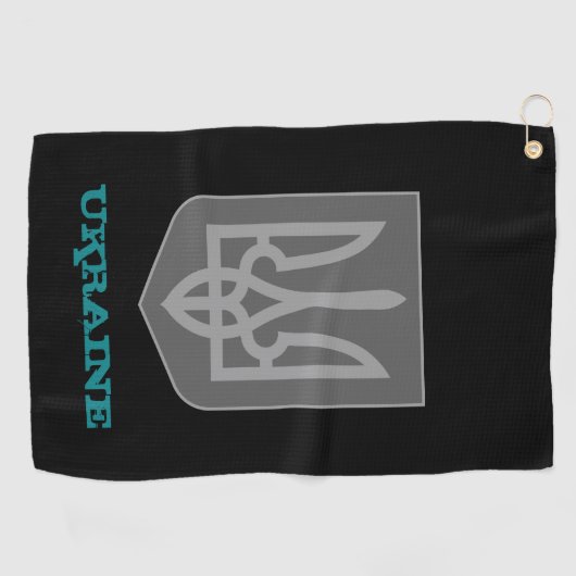 ゴルフィングウクライナとウクライナコートの腕/旗 ゴルフタオル (横)