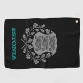 ゴルフィングエストニアとエストニアの紋章 ゴルフタオル (横)