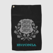 ゴルフィングエストニアとエストニアの紋章 ゴルフタオル (正面)