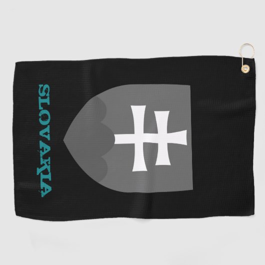 ゴルフィングスロバキアとスロバキアの武器/フラグのコート ゴルフタオル (横)