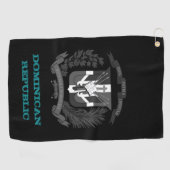 ゴルフィングドミニカ共和国の紋章 ゴルフタオル (横)