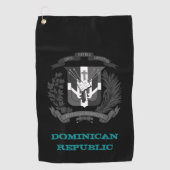 ゴルフィングドミニカ共和国の紋章 ゴルフタオル (正面)