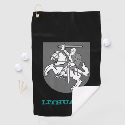 ゴルフィングリトアニアとリトアニアの紋章 ゴルフタオル (インサイチュ)