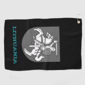 ゴルフィングリトアニアとリトアニアの紋章 ゴルフタオル (横)