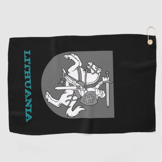 ゴルフィングリトアニアとリトアニアの紋章 ゴルフタオル (横)