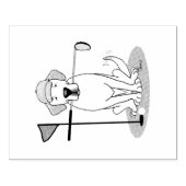 ゴルフイエローラブラドールレトリエバードッグ – かわいい ラバースタンプ (インプリント)