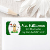 ゴルフイエローラブラドールレトリバー(yel 3)犬 – かわいい ラベル (インサイチュ)