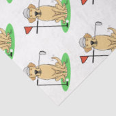 ゴルフイエローラブラドールレトリバー(yel 3)犬 – かわいい 薄葉紙 (詳細)