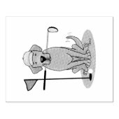 ゴルフイエローラブラドールレトリバー(yel 5)犬 – かわいい ラバースタンプ (インプリント)