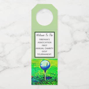 ゴルフイベントのトーナメントの慈善のボトルのハンガー ボトルネックタグ