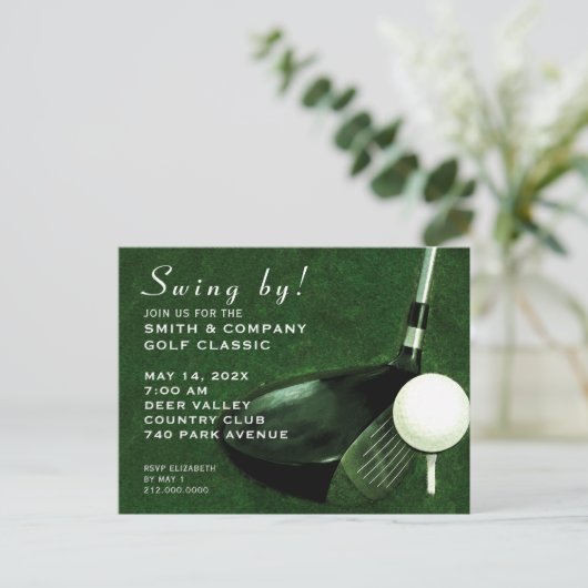ゴルフイベント招待状はがき ポストカード (スタンド正面)