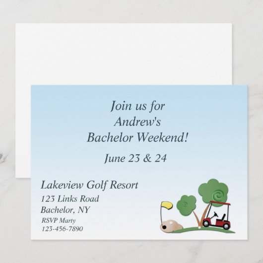 ゴルフイベント 招待状 (正面/裏面)