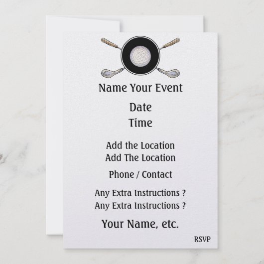 ゴルフイベント- SRF 招待状 (裏面)