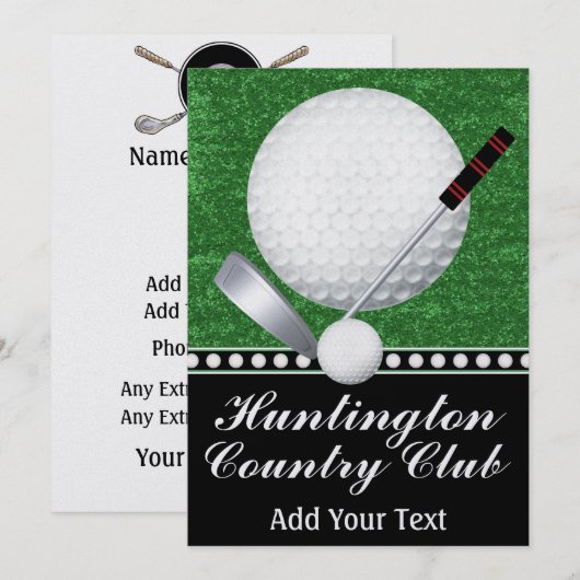 ゴルフイベント- SRF 招待状 (正面/裏面)