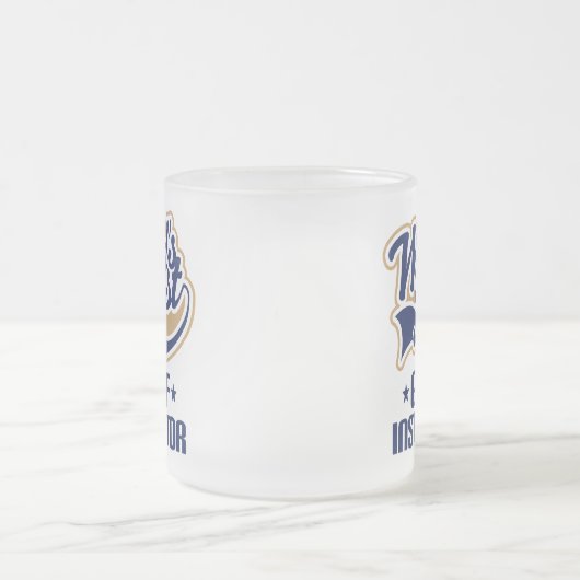 ゴルフインストラクターのギフト フロストグラスマグカップ (中央)