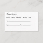 ゴルフインストラクターアポイントメント名刺 名刺 (裏面)