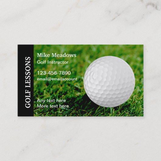ゴルフインストラクターアポイントメント名刺 名刺 (正面)