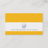 ゴルフインストラクターグリーングラス |スポーツ最高の 名刺 (裏面)