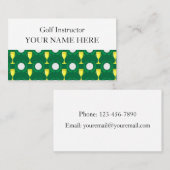 ゴルフインストラクターコーチスポーツプロフェッショナルゴルファー 名刺 (正面/裏面)