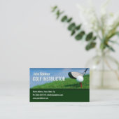 ゴルフインストラクターゴルファーのパター新デザイン 名刺 (スタンド正面)