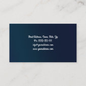 ゴルフインストラクターゴルファーLessons Tour Grass & Sky 名刺 (裏面)