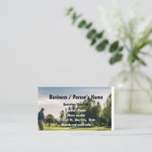 ゴルフインストラクターゴルフカスタムゴルファー事業 名刺 (スタンド正面)