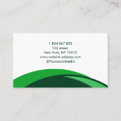 ゴルフインストラクターゴルフコーチグリーン 名刺 (裏面)