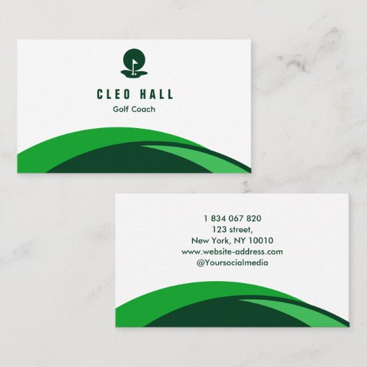 ゴルフインストラクターゴルフコーチ 名刺 (正面/裏面)