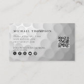 ゴルフインストラクタービジネスソーシャルメディアQRコード 名刺 (裏面)